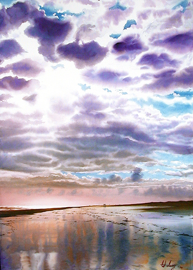 Watercolor painting of the South Carolina Lowcountry by John Hulsey